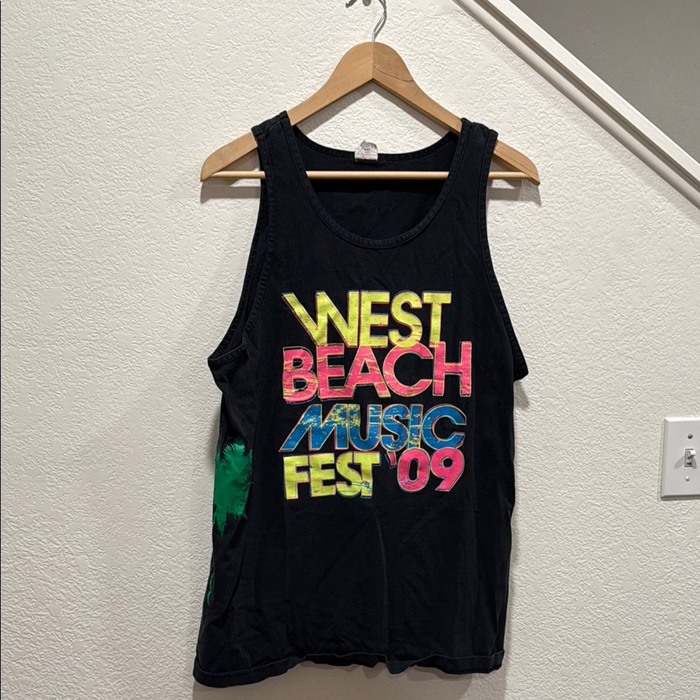Vintage Original West Beach Music Fest 2009 Tank Top Santa Barbara CA